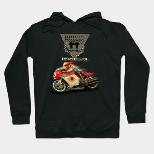 The Legendary Giacomo Agostini Ago Motorcycle Champion TT winner MotorManiac Hoodie